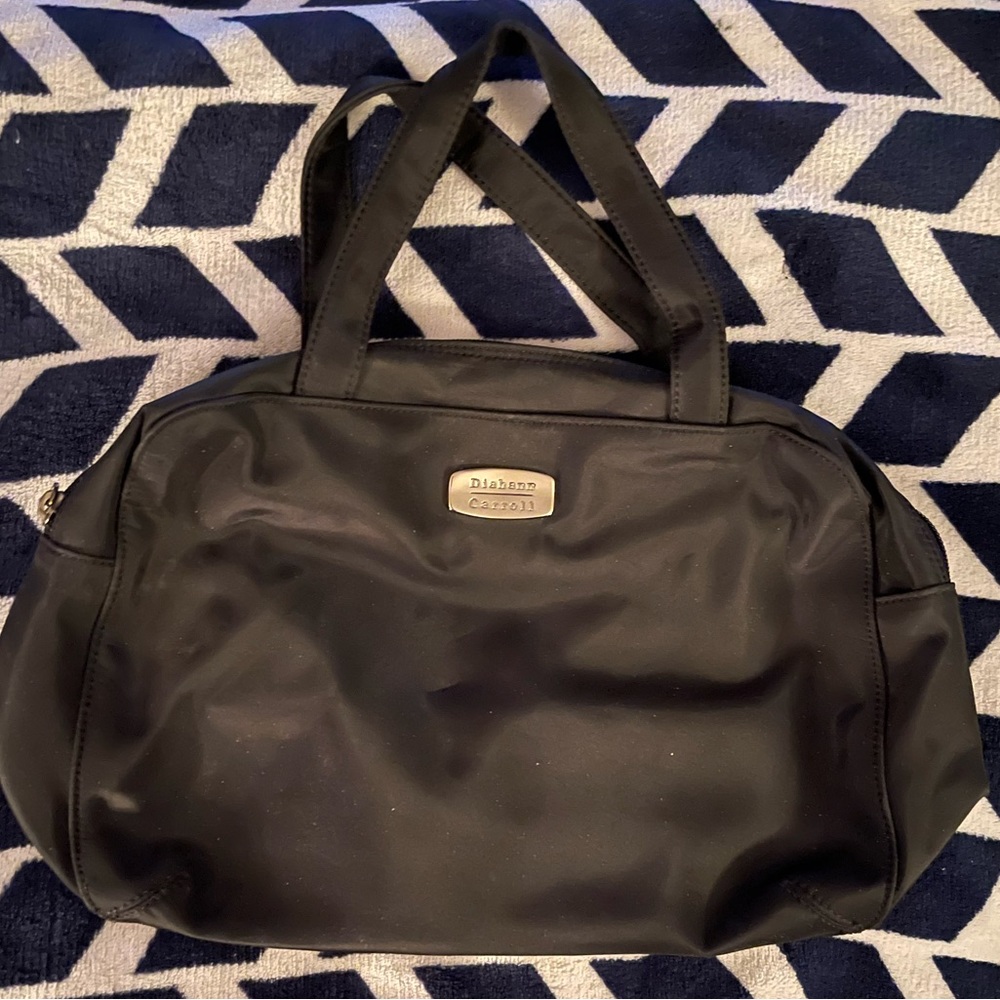Diahann  Carroll black nylon handbag